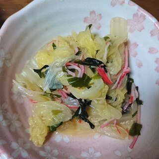 白菜とわかめのおひたし